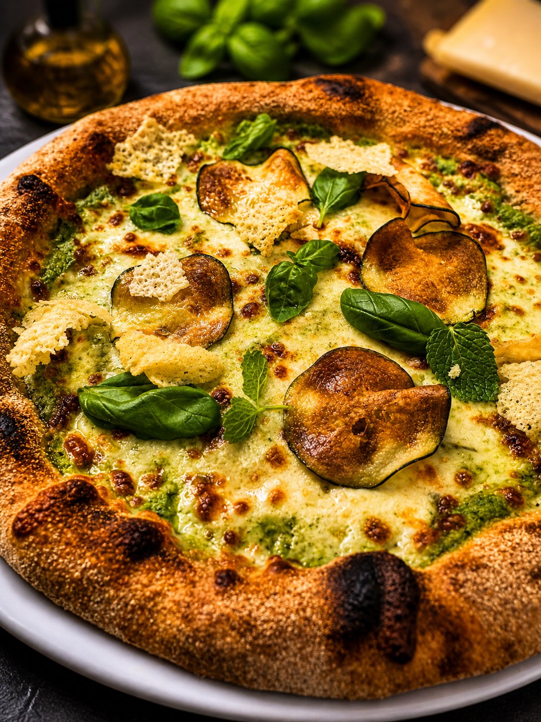 Pizza Nerano con zucchine e menta
